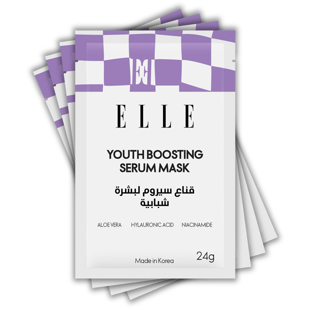 Elle Youth Boosting Serum Face Sheet Mask 24g, Pack of 4’s
