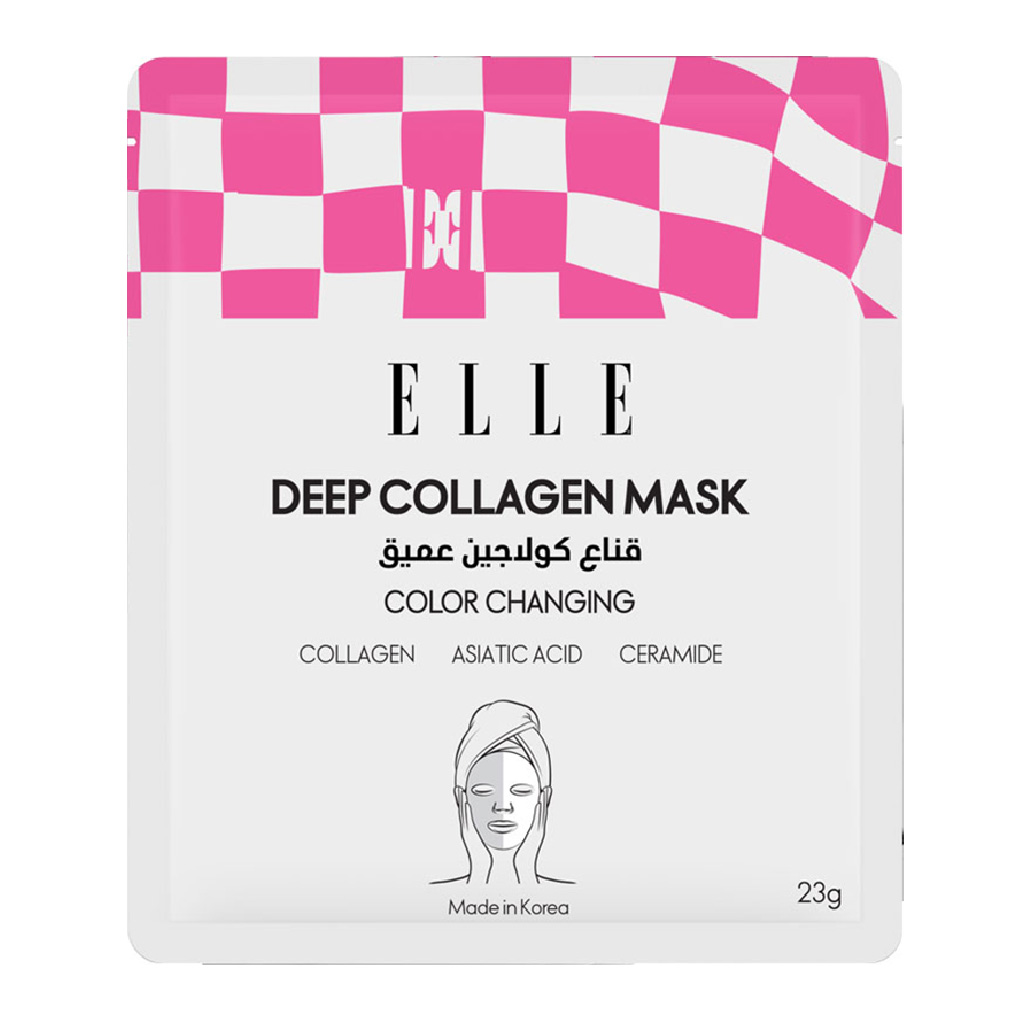 Elle Deep Collagen Color Changing Face Sheet Mask 23g, Pack of 4’s