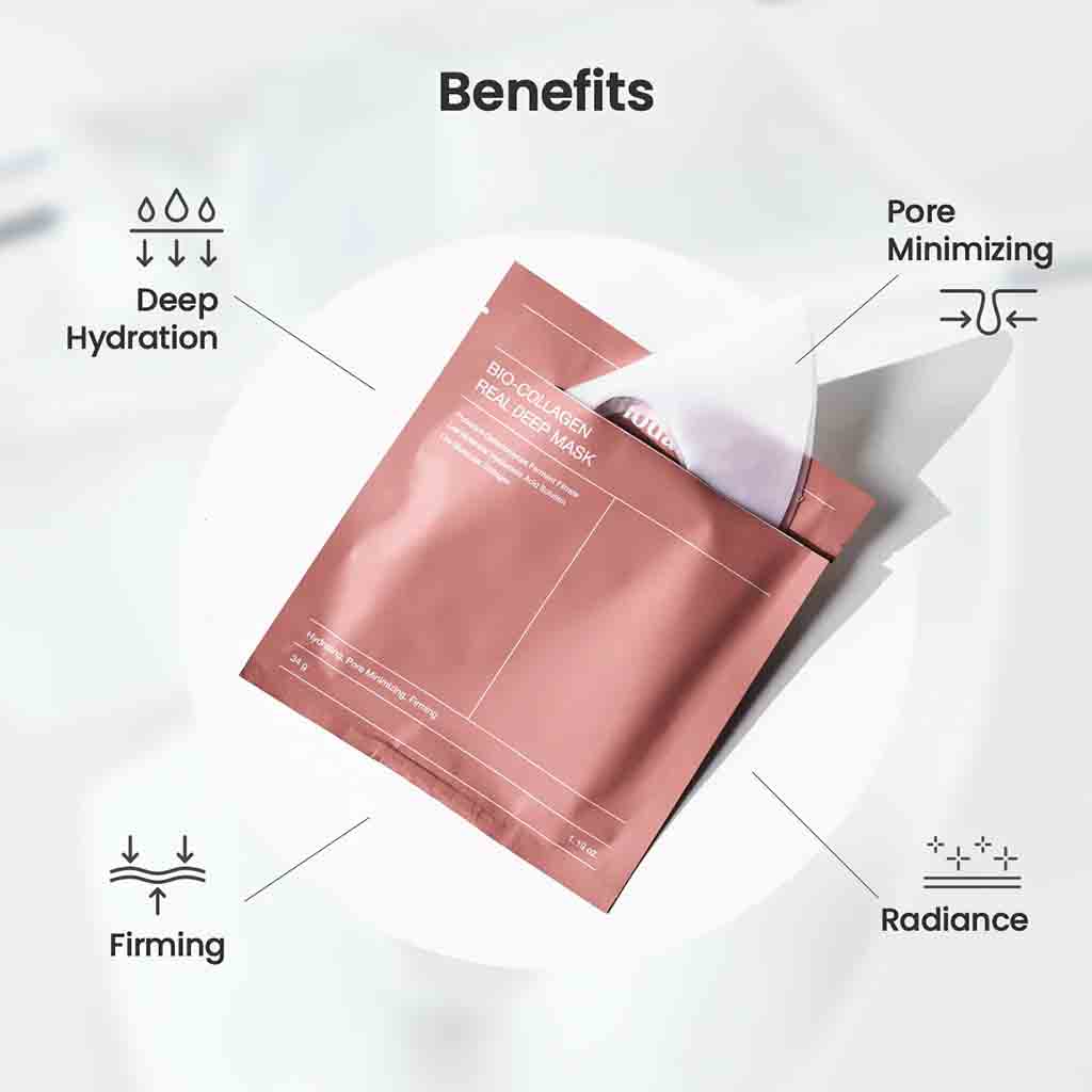 Biodance Bio-Collagen Real Deep Skin Firming Facial Sheet Mask 34g, Pack of 4’s