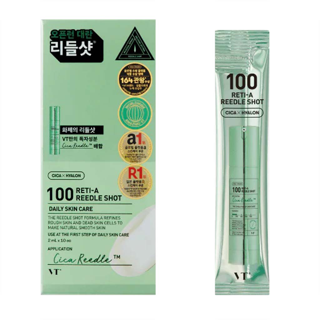 VT Cosmetics Reti-A 100 Reedle Shot Face Serum 2ml, Pack of 10’s