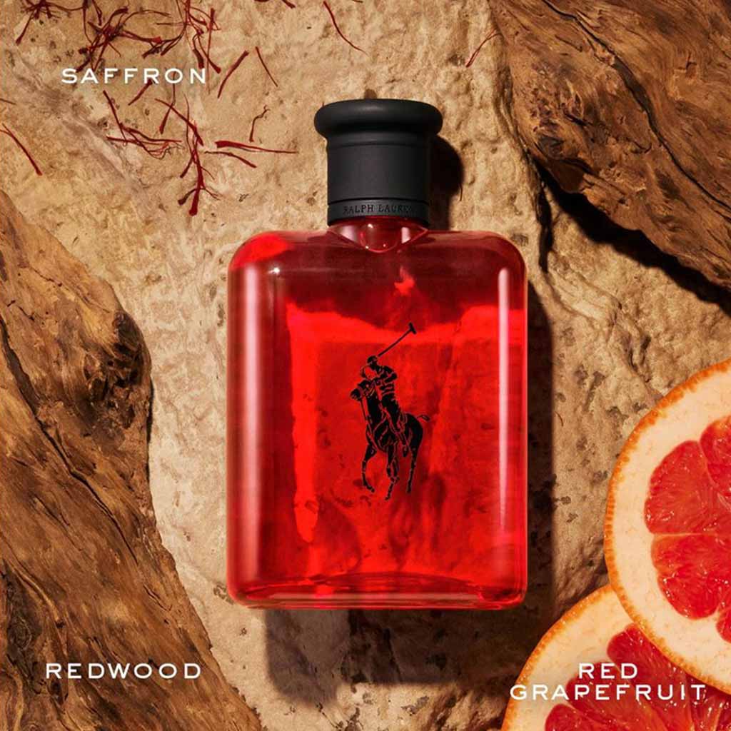 Ralph Lauren Polo Red Eau De Toilette For Men - Woody & Spicy Fragrance 125ml