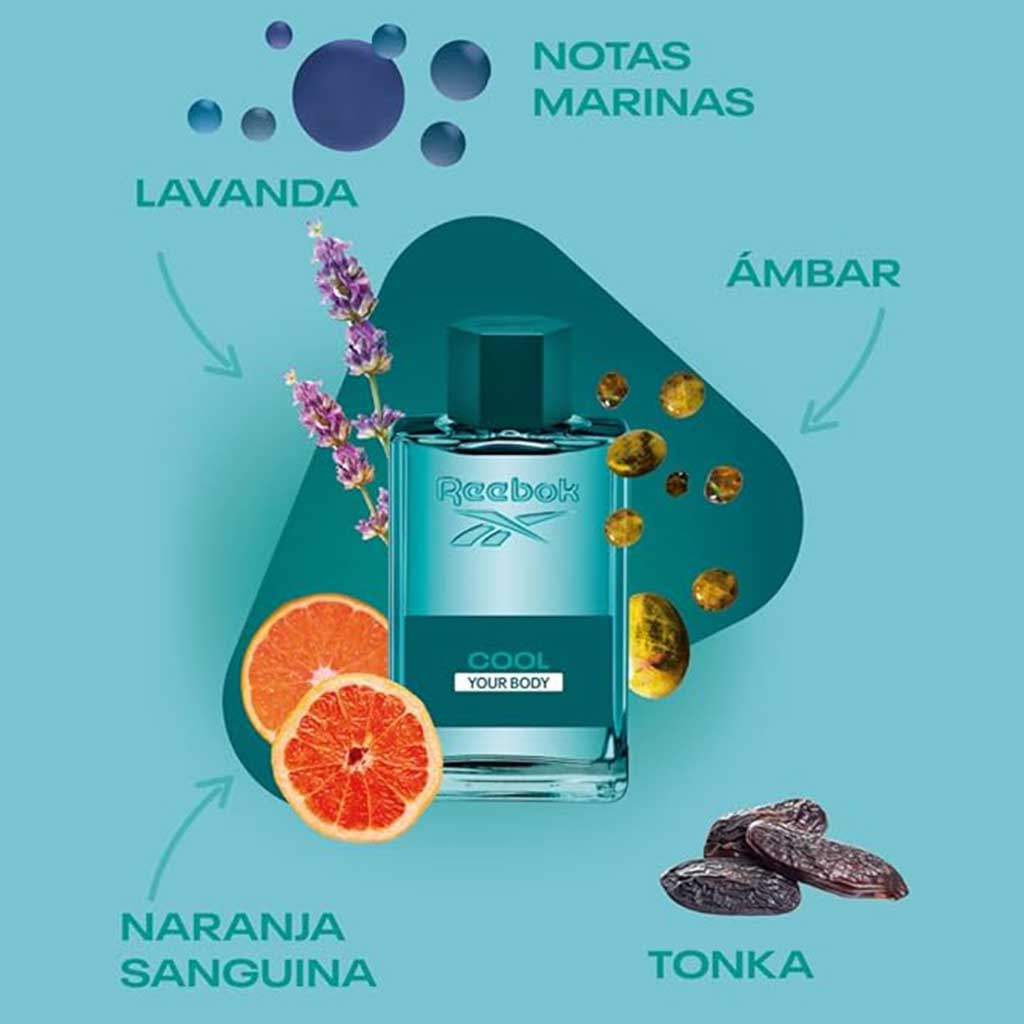 Reebok Cool Your Body Eau De Toilette For Men - Fresh & Woody Fragrance 100ml