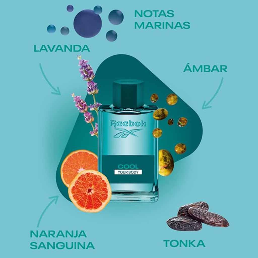 Reebok Cool Your Body Eau De Toilette For Men - Fresh & Woody Fragrance 50