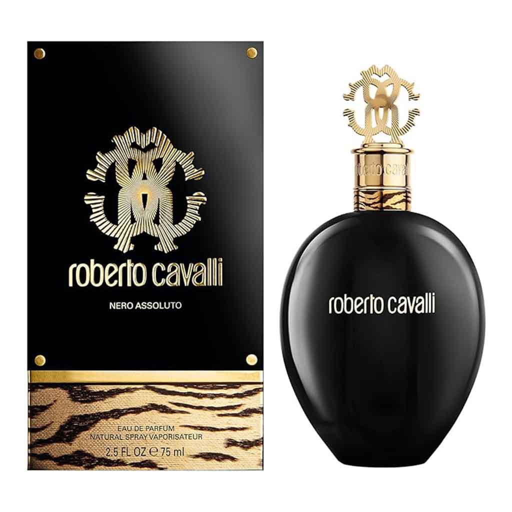 Roberto Cavalli Nero Assoluto Eau De Parfum For Women - Floral & Woody Fragrance 75ml