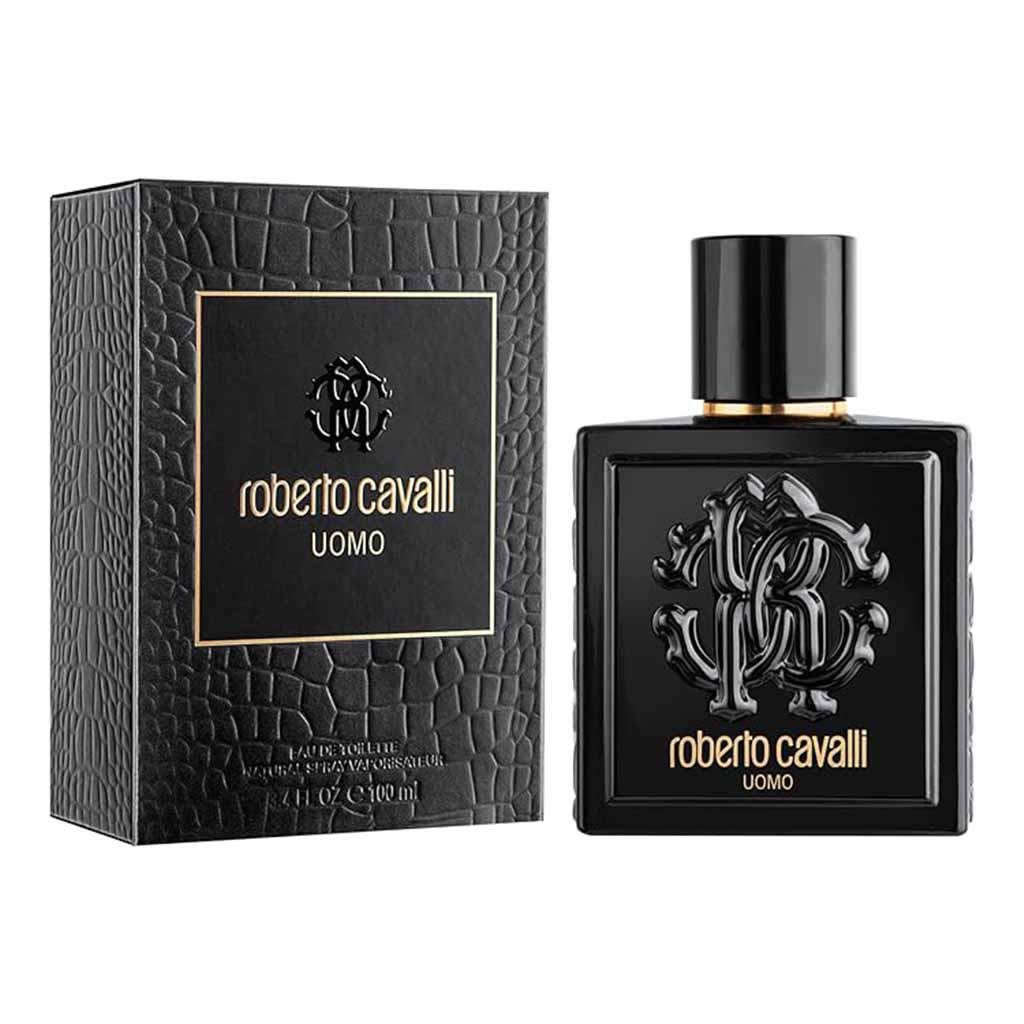 Roberto Cavalli Uomo Eau De Toilette For Men - Aromatic Woody Fragrance 100ml
