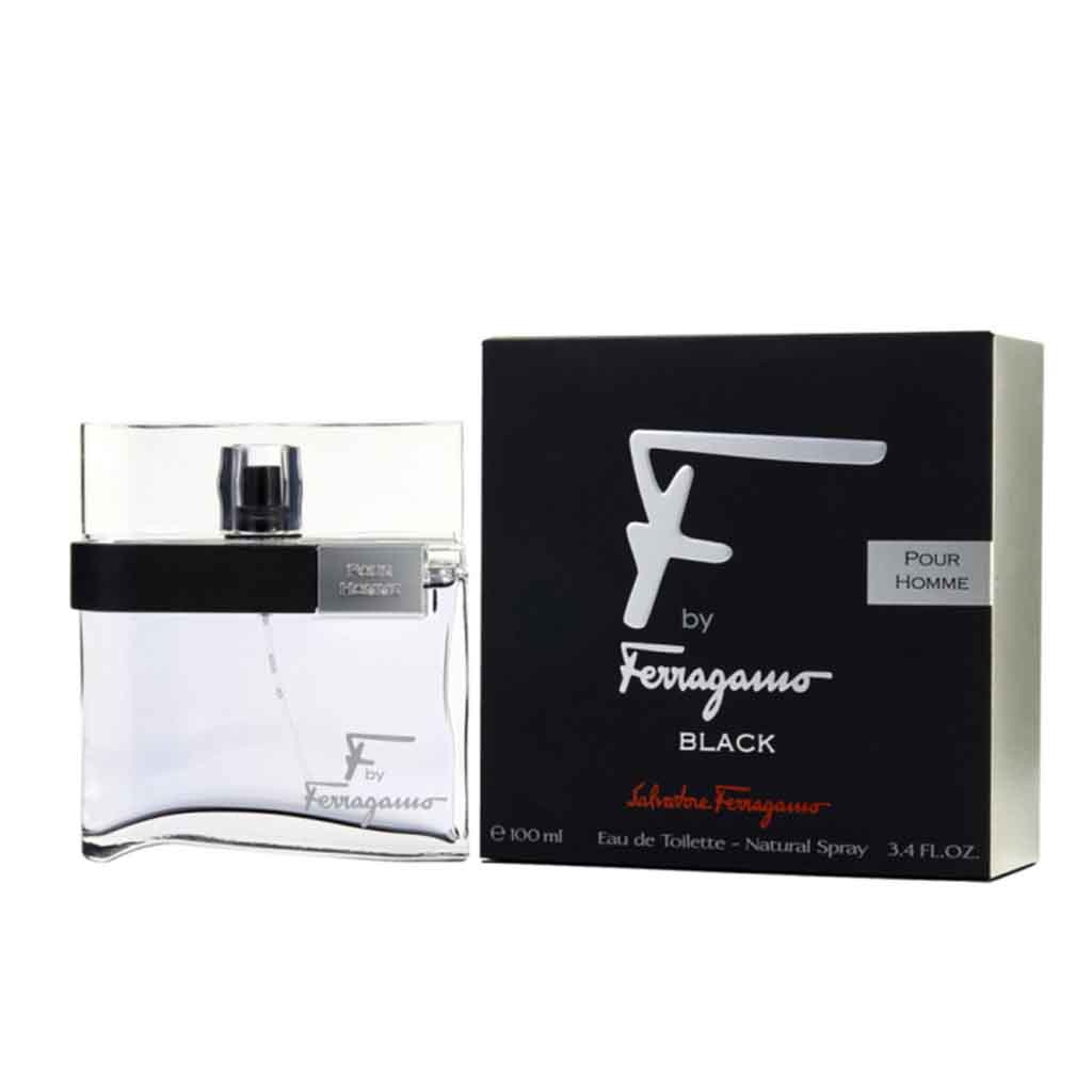Salvatore Ferragamo F By Ferragamo Black Eau De Toilette For Men 100ml