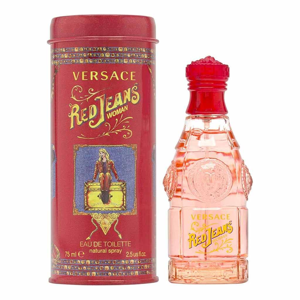 Versace Red Jeans Eau De Toilette For Women - Floral & Fruity Fragrance 75ml