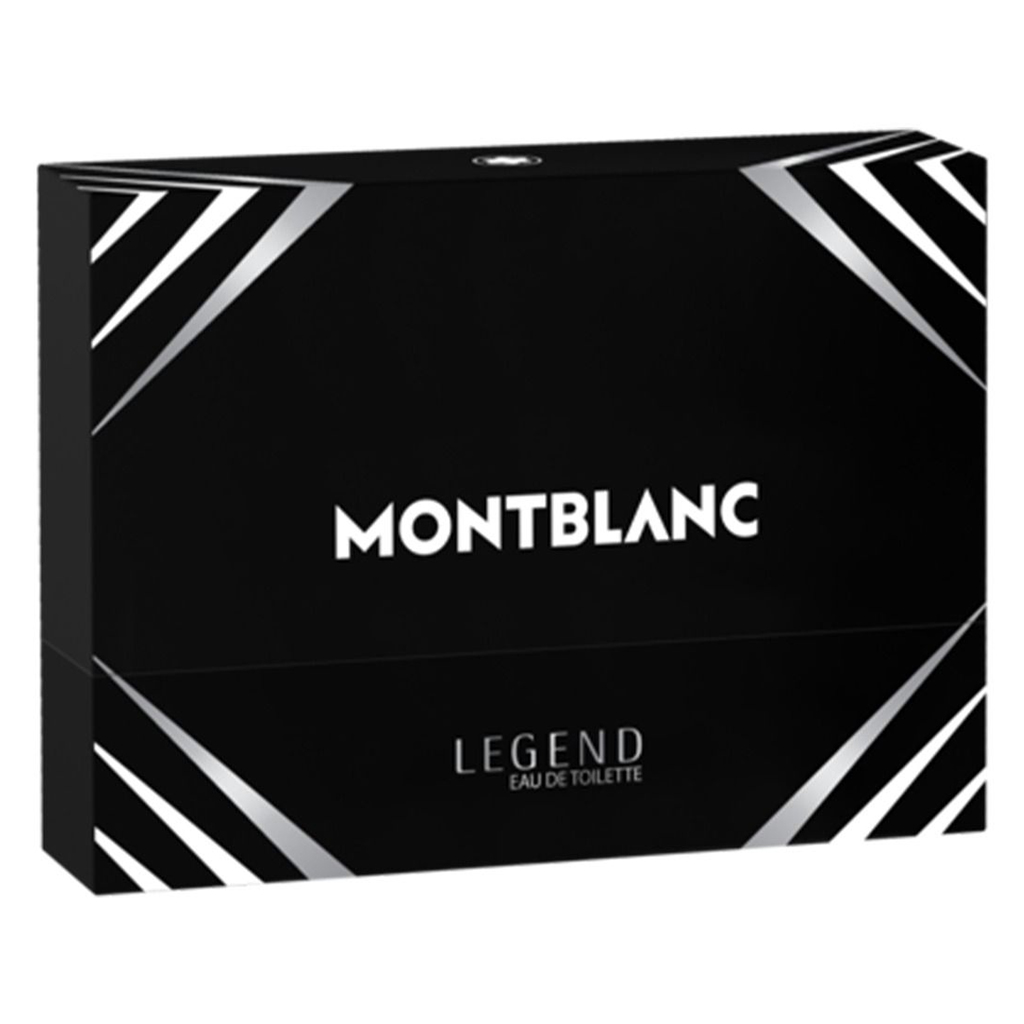 Mont Blanc Legend Black Gift Set For Men - Pack of Mont Blanc Legend Black EDT 100ml + EDT Mini Spray 7.5ml + Shower Gel 100ml