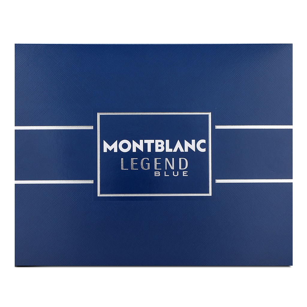 Mont Blanc Legend Blue Gift Set For Men - Pack Mont Blanc Legend Blue EDP 100ml + EDP Mini Spray 7.5ml + Shower Gel 100ml