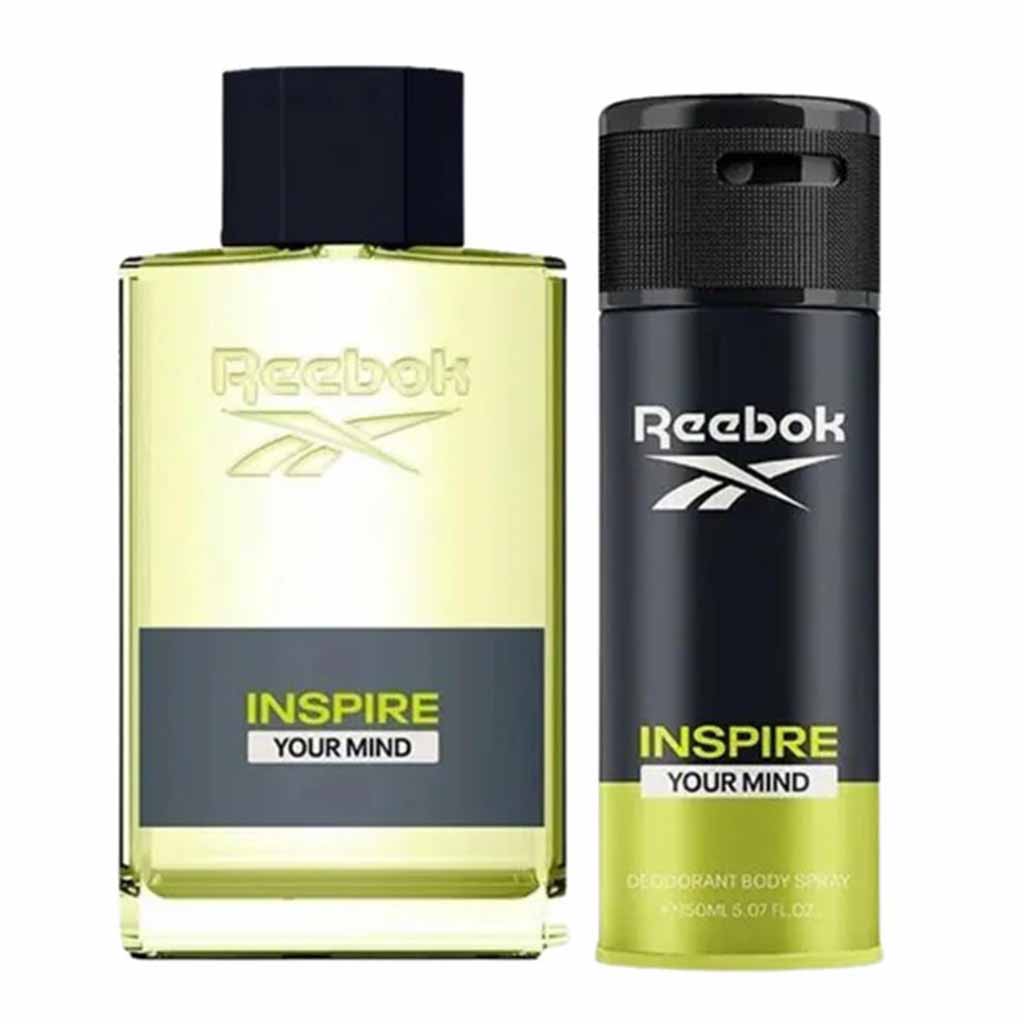Reebok Inspire Your Mind Gift Set For Men - Pack of Reebok Inspire Your Mind EDT 100ml + Deodorant Body Spray 150ml