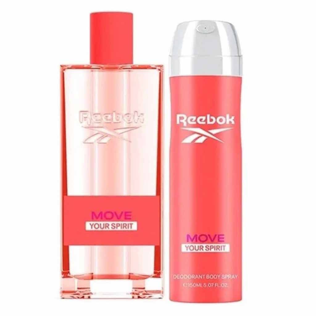 Reebok Move Your Spirit Gift Set For Women - Pack of Reebok Move Your Spirit EDT 100ml + Deodorant Body Spray 150ml