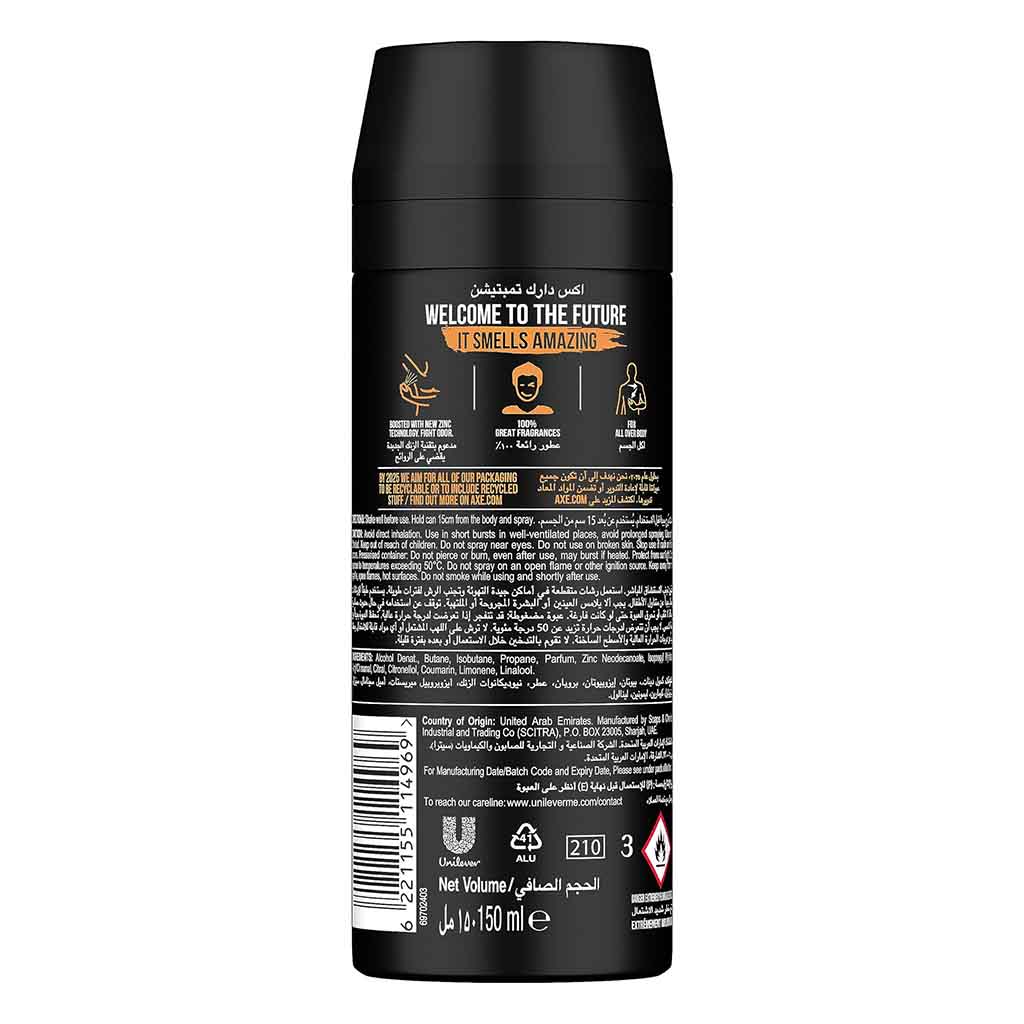 Axe Dark Temptation Dark Chocolate Fragrance Deodorant Body Spray For Men 150ml