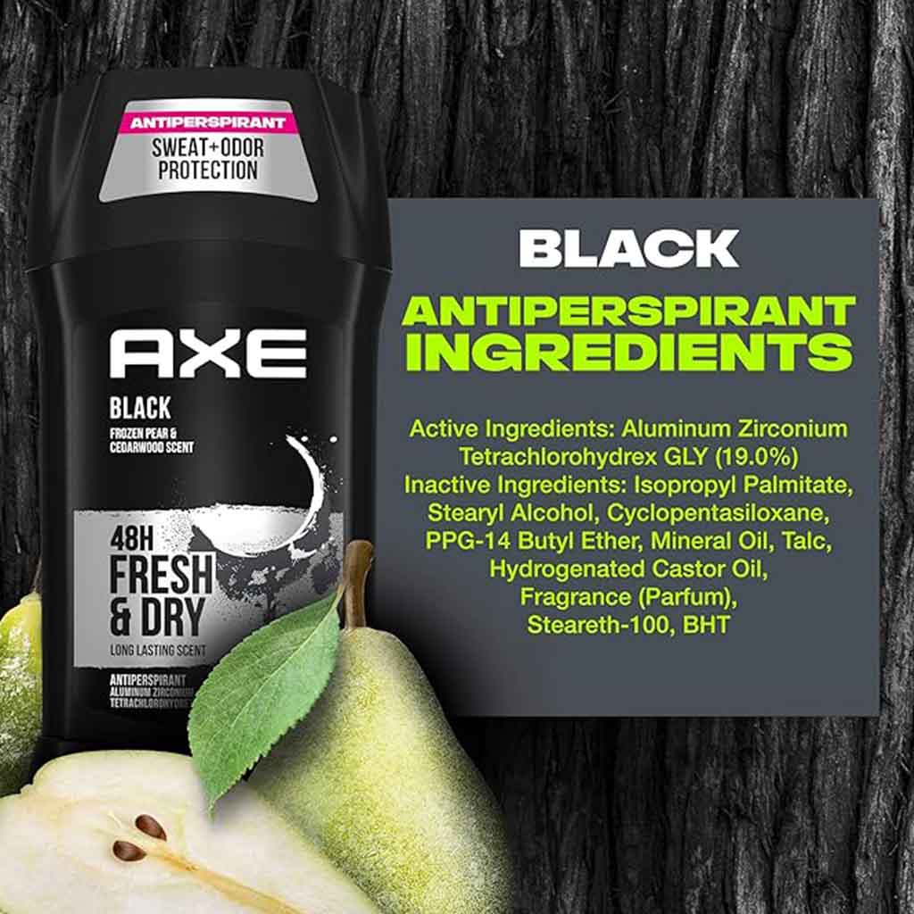 Axe Black Frozen Pear & Cedarwood Fragrance Anti Perspirant Deodorant Stick For Men 50ml