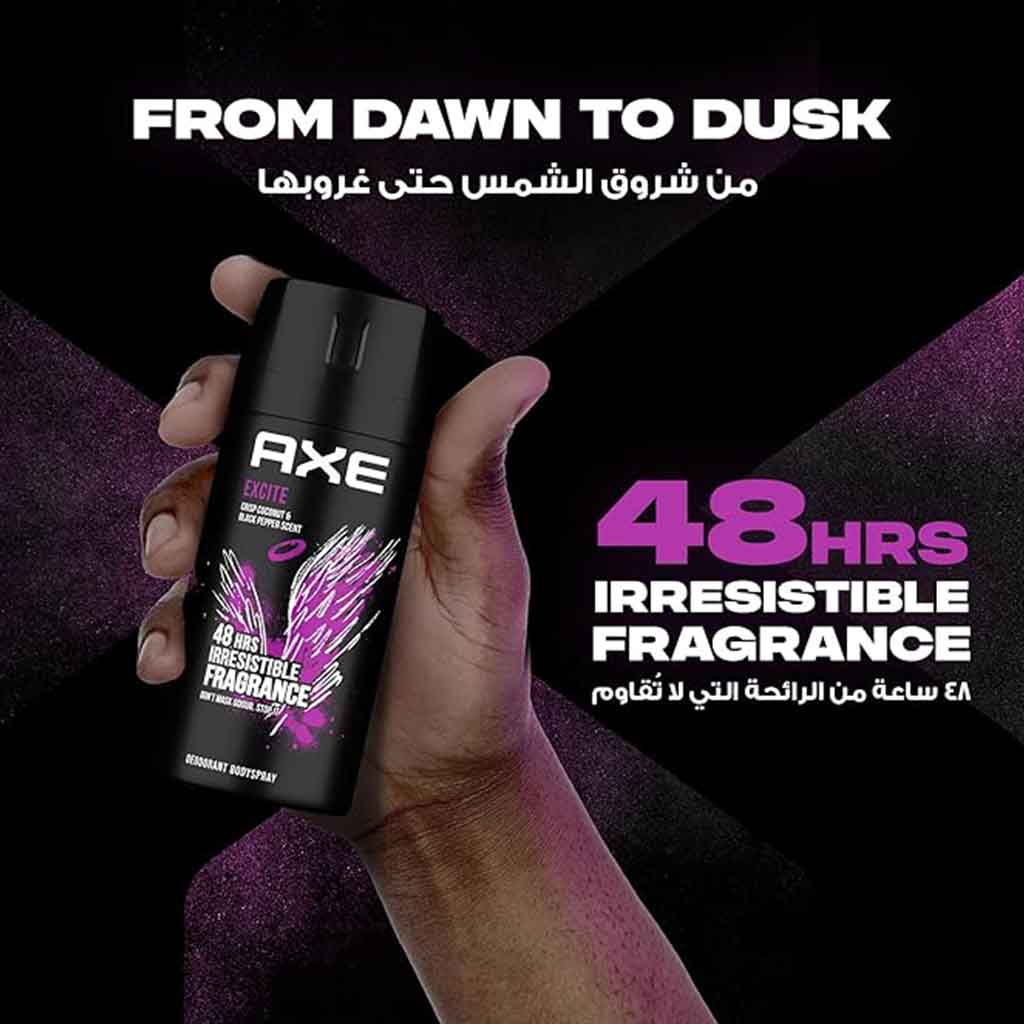 Axe Excite Crisp Coconut & Black Pepper Scent Deodorant Body Spray 120ml
