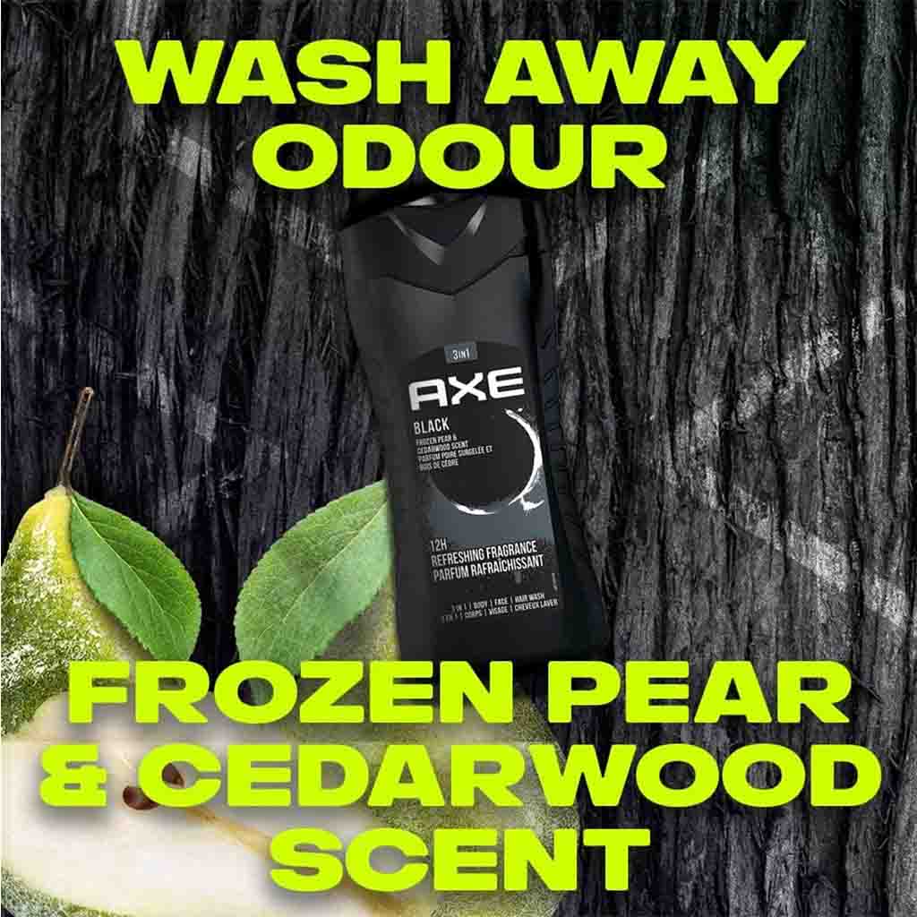 Axe Black Frozen Pear & Cedarwood Fragrance 3-in-1 Shower Gel For Men 250ml