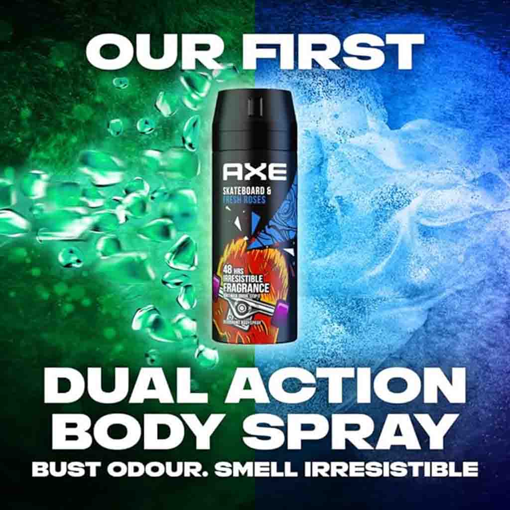 Axe Skateboard & Fresh Roses Deodorant Body Spray 150ml
