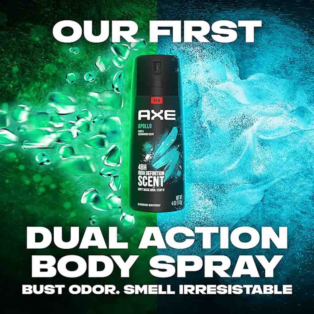 Axe Apollo Sage & Cedarwood Scent Deodorant Spray For Men 150ml
