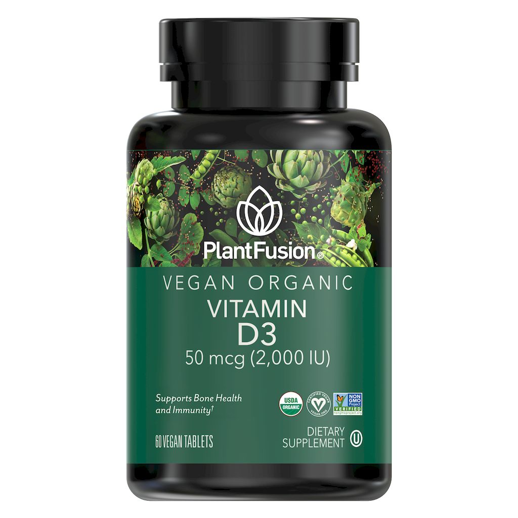 Plant Fusion Vegan Organic Vitamin D3 2000IU Tablets, Pack of 60’s 