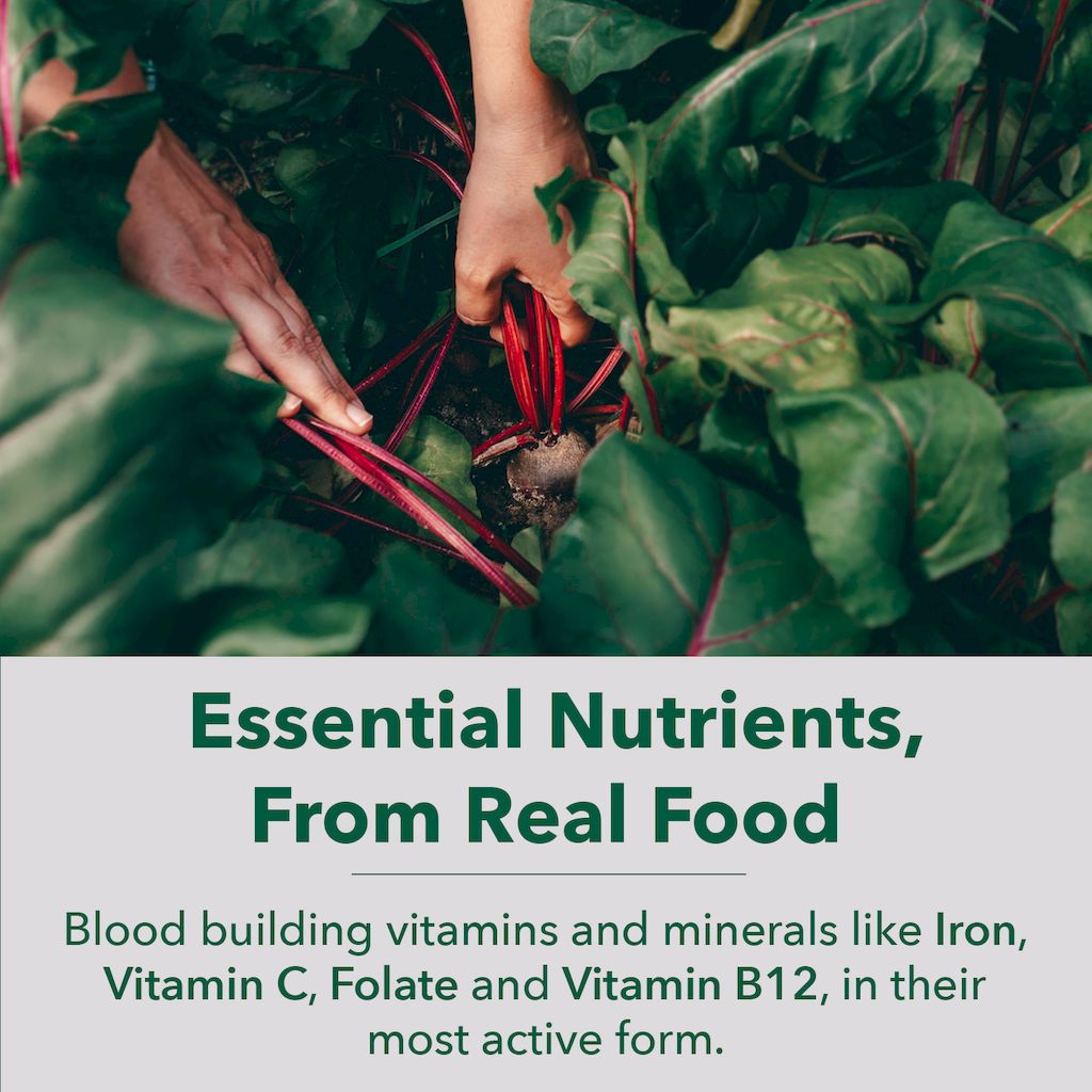 Plant Fusion Vegan Wholefood Blood Support Capsules, Pack of 60's