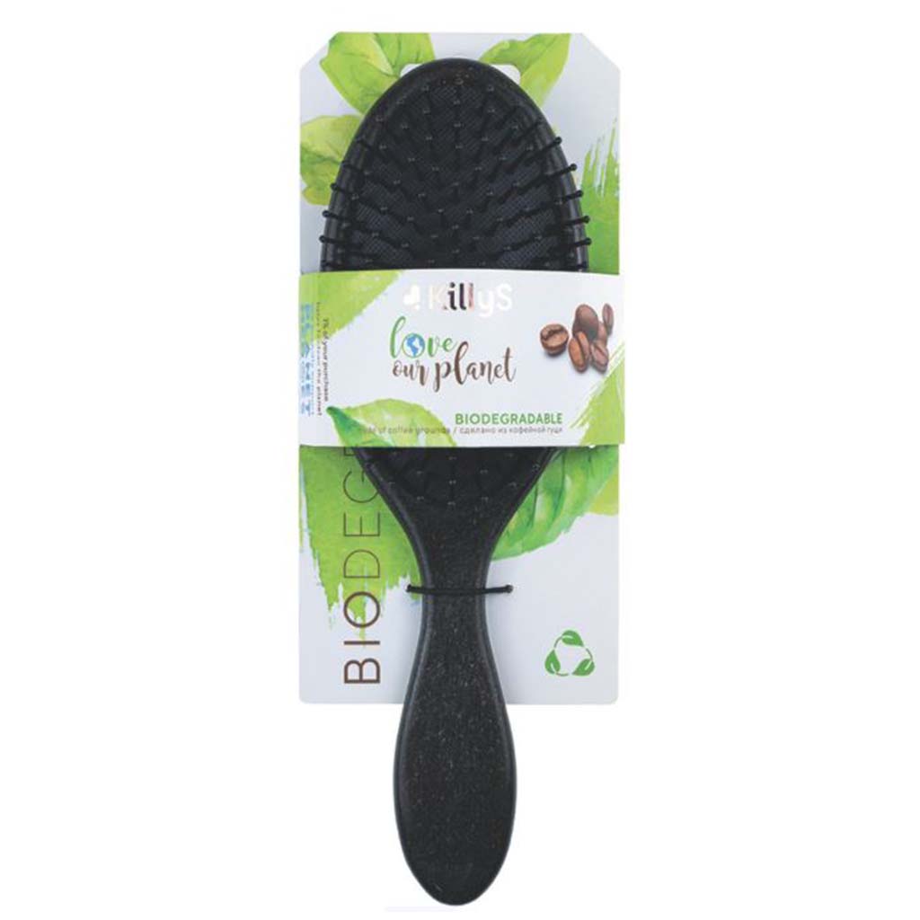Killys Biodegradable Hairbrush Made of Coffee Grounds - Oval