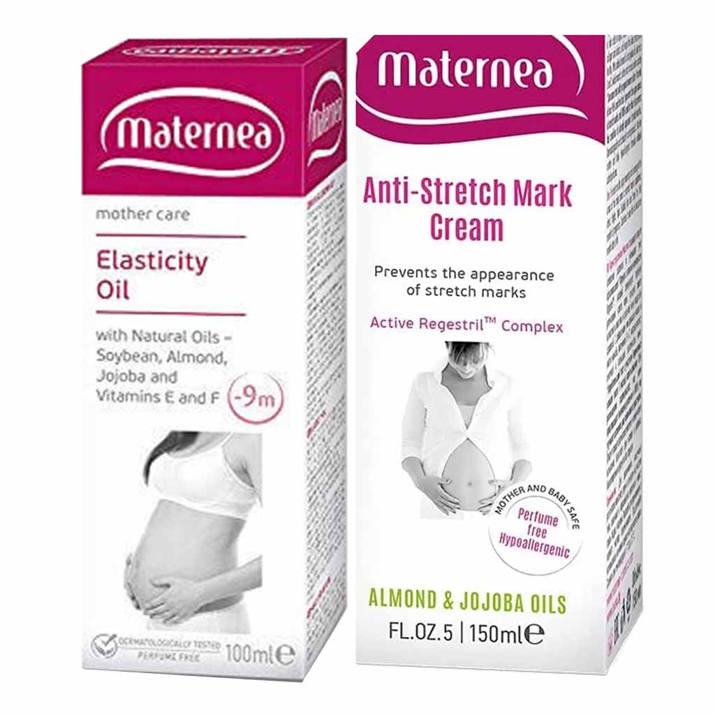 Maternea Anti-Stretch Mark Cream 150ml + Elasticity Oil 100ml, PROMO Pack 