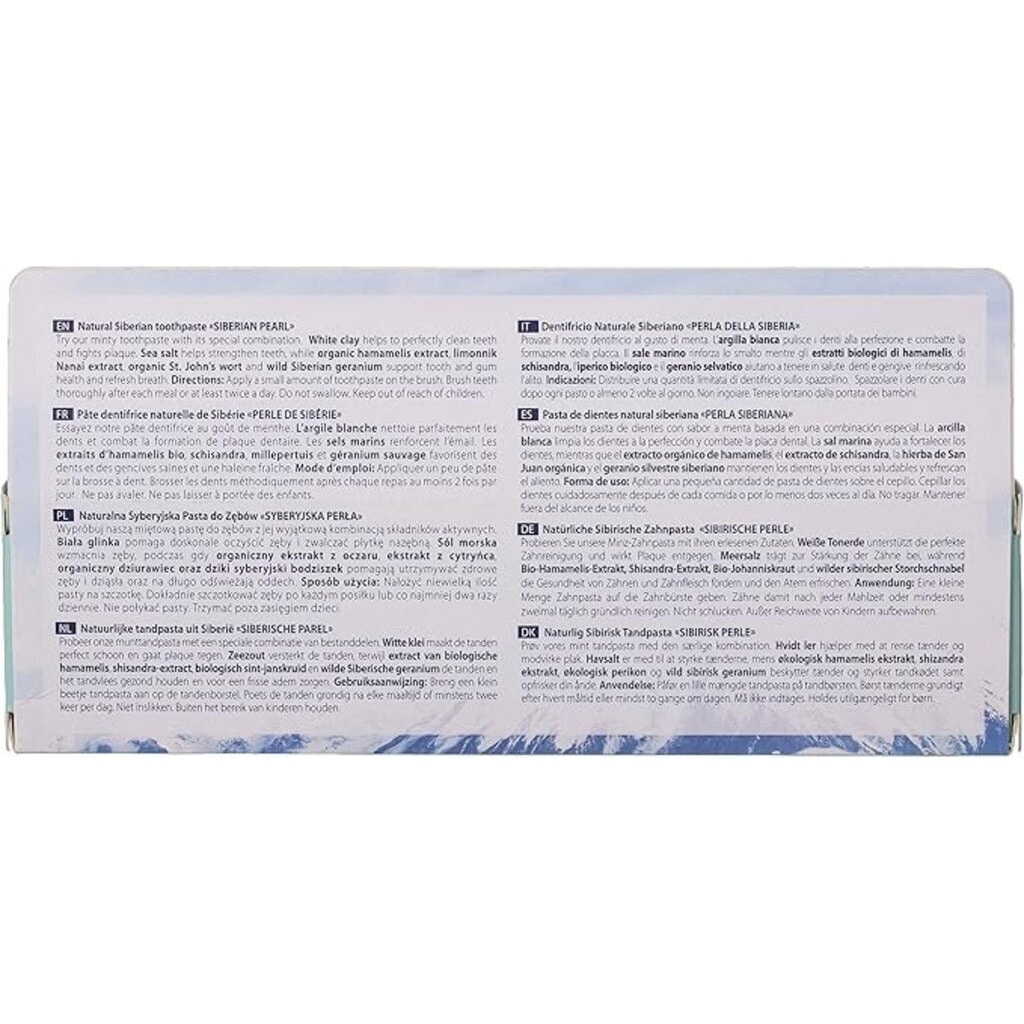 Natura Siberica Organic Toothpaste With Siberian Pearls 100g