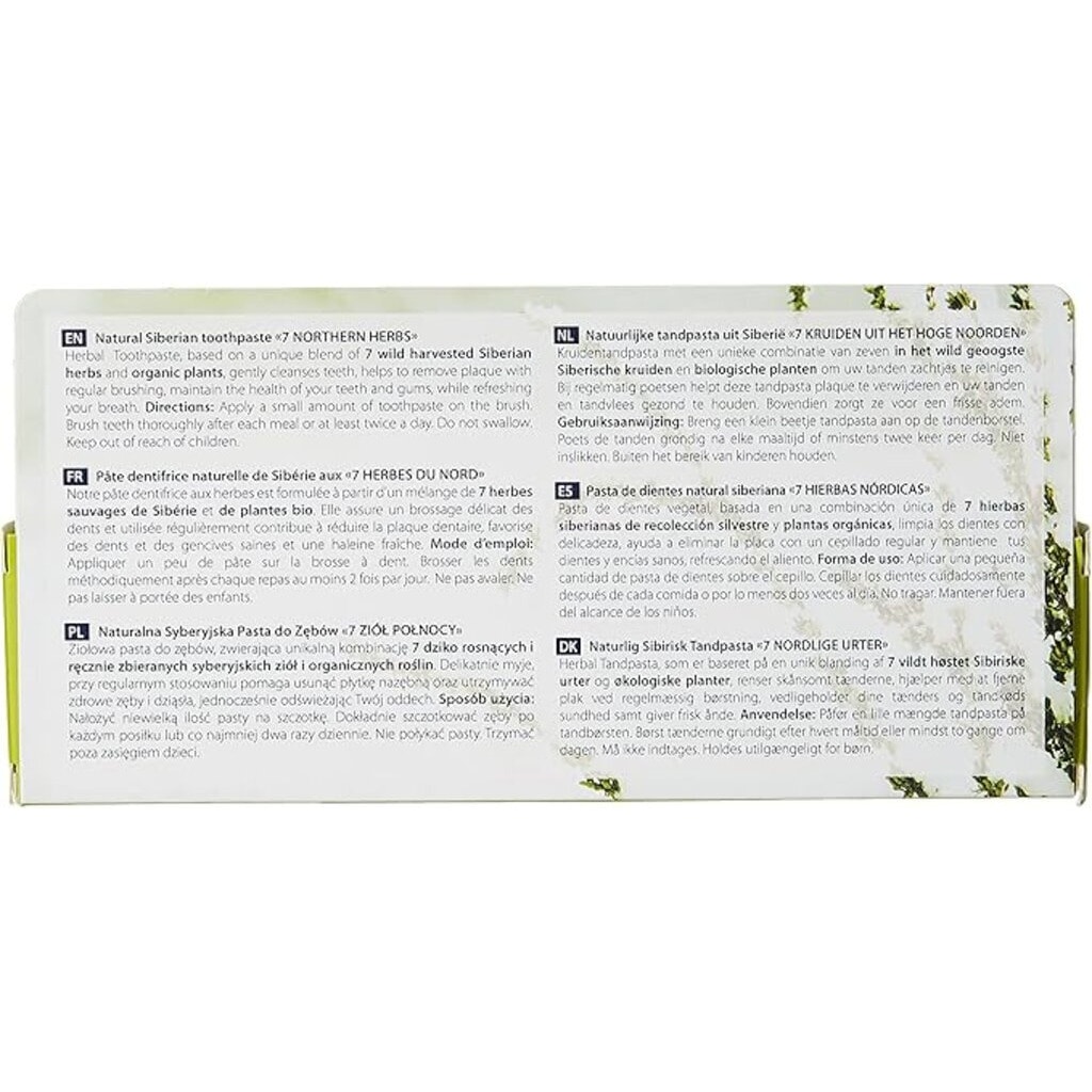 Natura Siberica Herbal Toothpaste With 7 Northern Herbs 100g