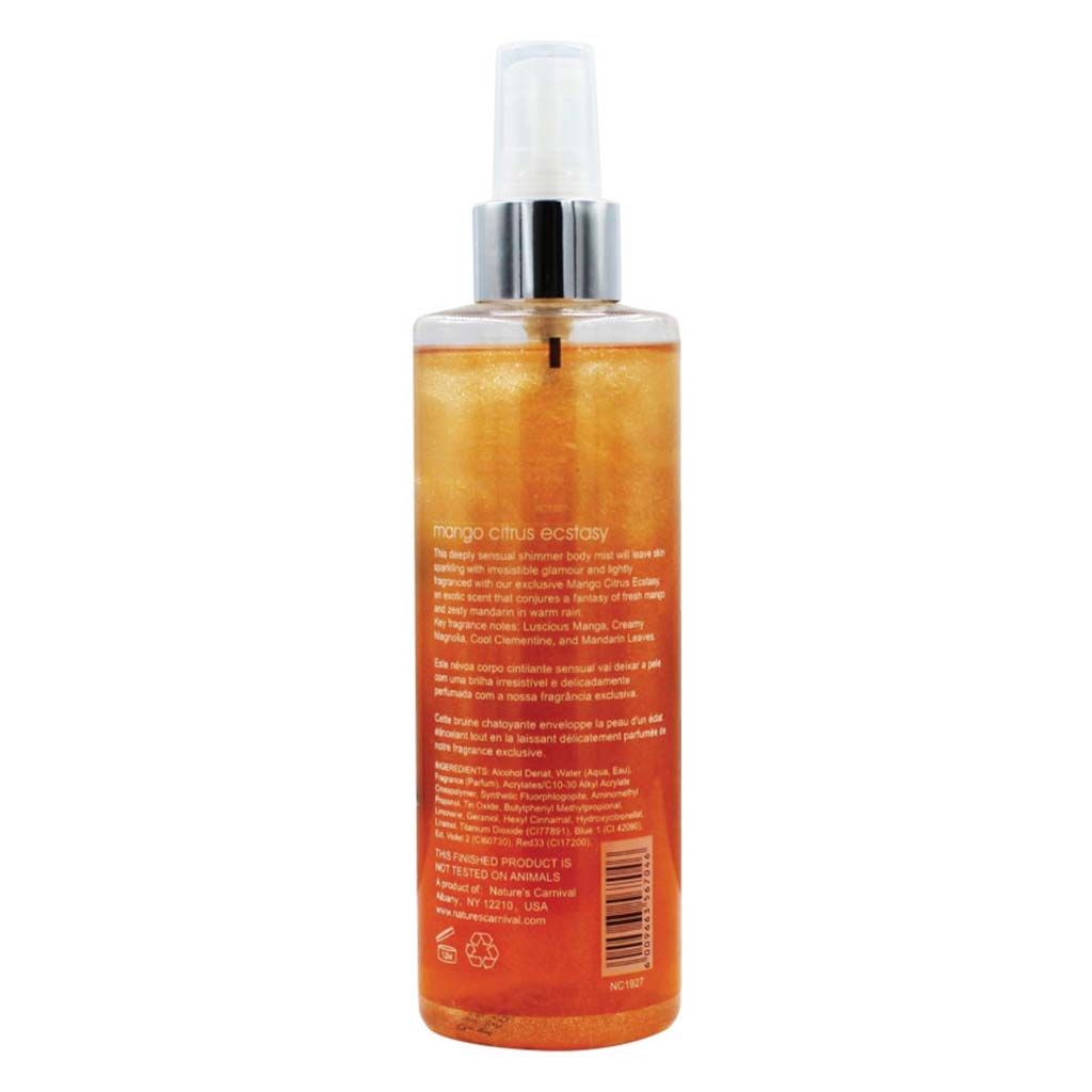 Nature's Carnival Mango Citrus Ecstasy Shimmer Body Mist For Women 236ml