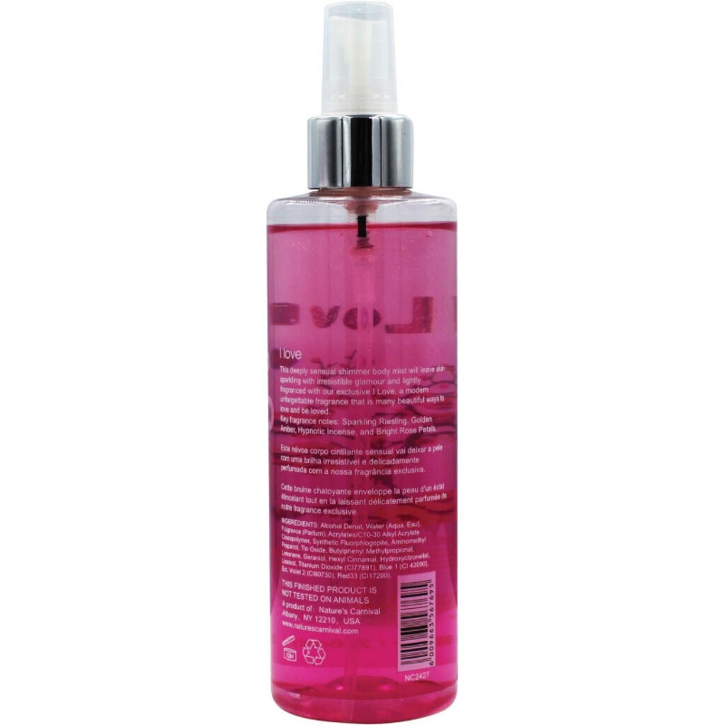 Nature's Carnival I Love Shimmer Body Mist For Women 236ml