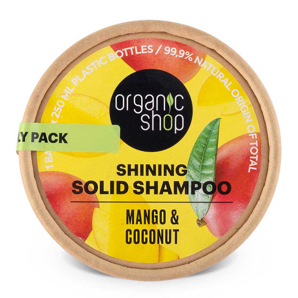 Organic Shop Mango & Coconut Shining Solid Shampoo Bar 60g