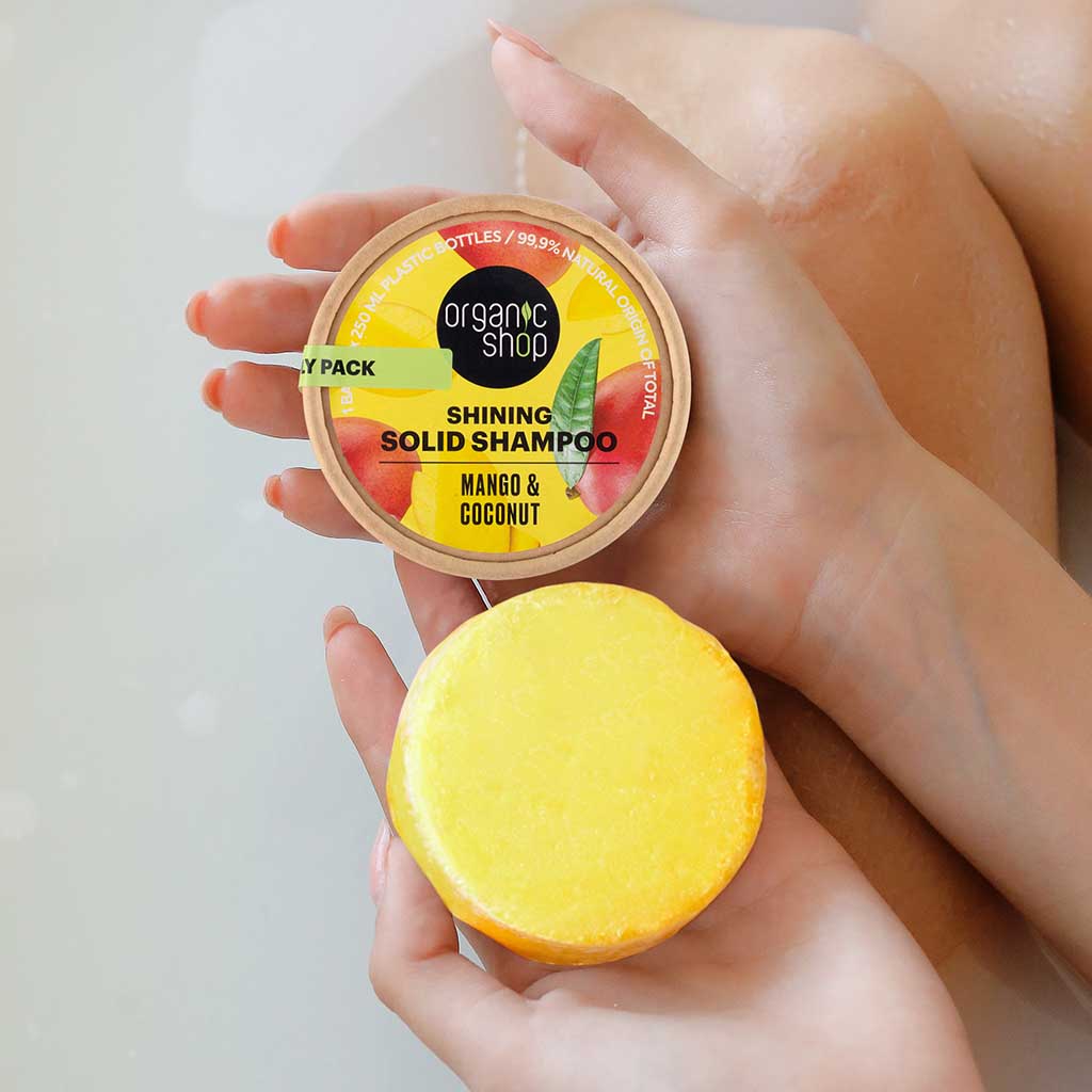 Organic Shop Mango & Coconut Shining Solid Shampoo Bar 60g