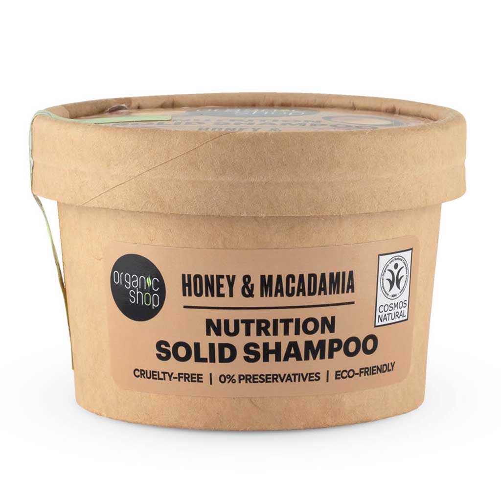 Organic Shop Honey & Macadamia Nutrition Solid Shampoo Bar 60g
