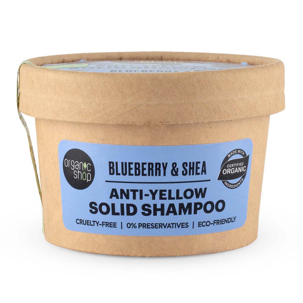 Organic Shop Blueberry & Shea Anti-Yellow Solid Shampoo Bar 60g