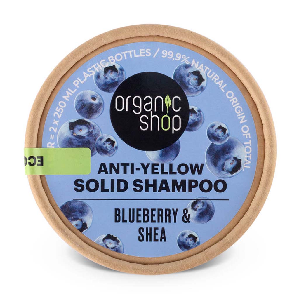 Organic Shop Blueberry & Shea Anti-Yellow Solid Shampoo Bar 60g