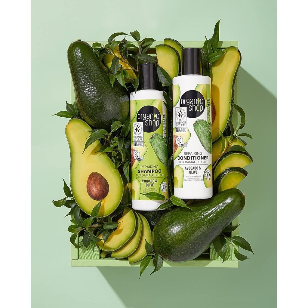 Organic Shop Avocado & Olive Repairing Shampoo For Damaged Hair 280ml