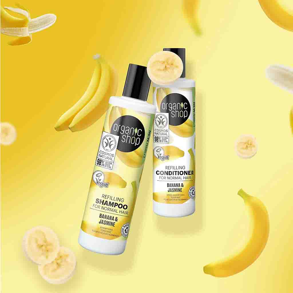 Organic Shop Banana & Jasmine Refilling Conditioner For Normal Hair 280ml