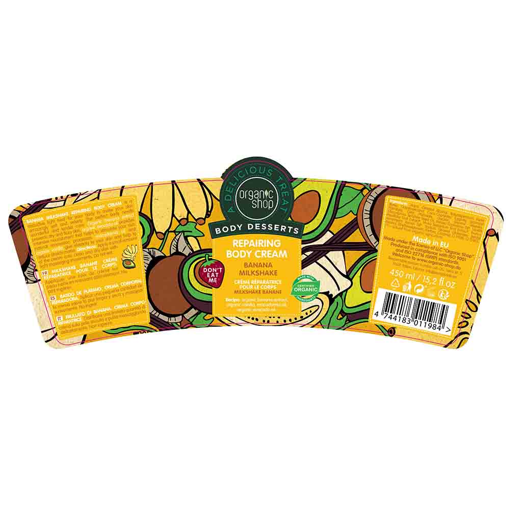 Organic Shop Banana Milkshake Repairing Body Cream 450ml