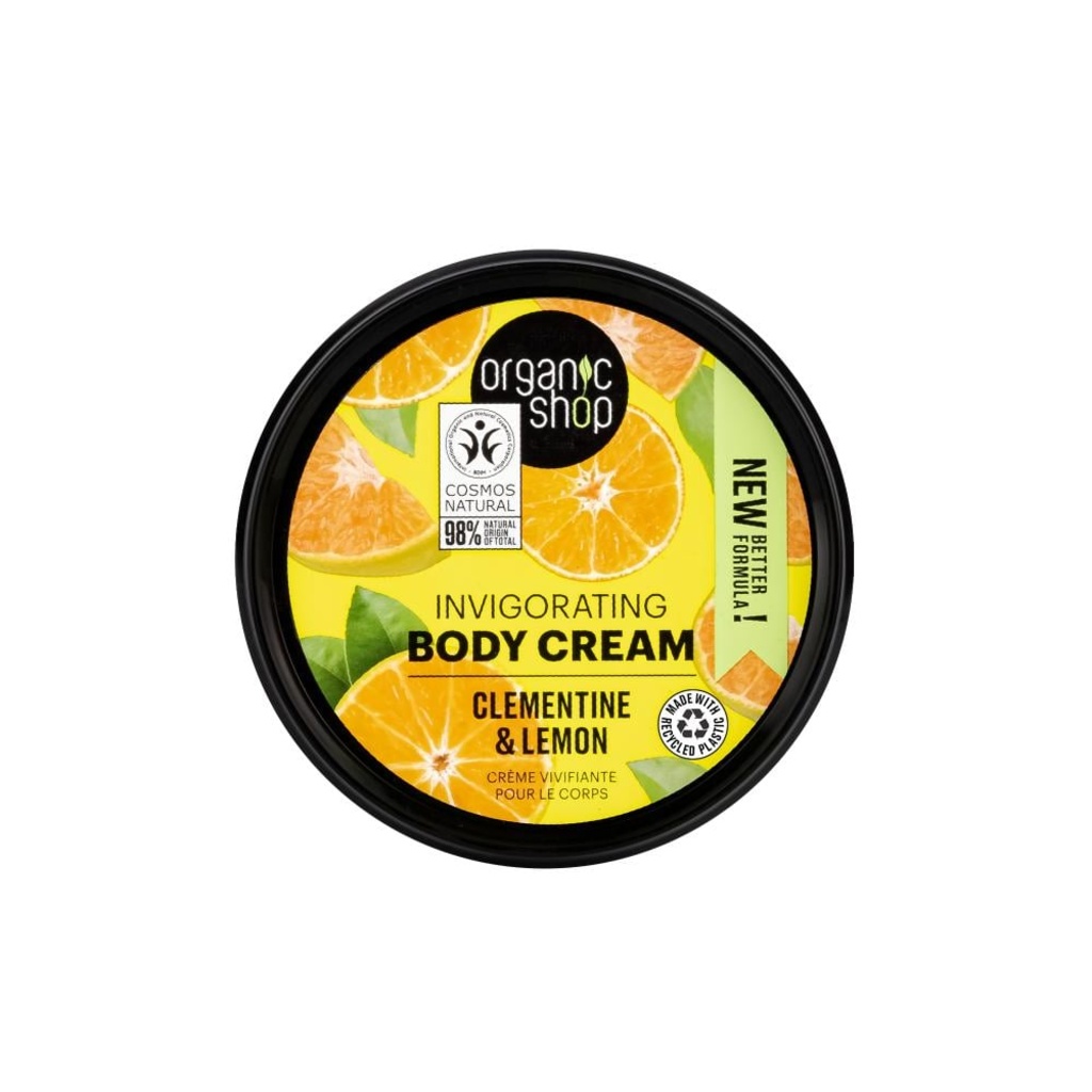 Organic Shop Clementine & Lemon Invigorating Body Cream 250ml