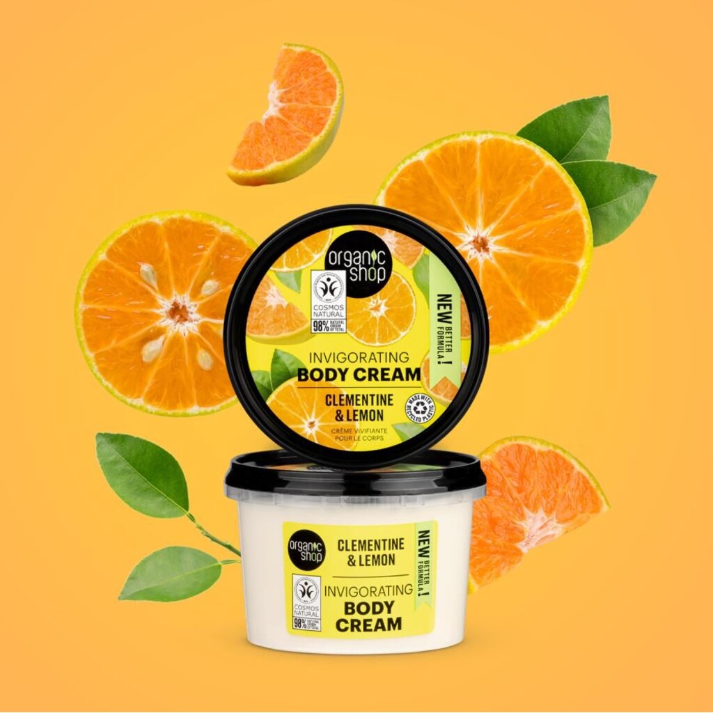 Organic Shop Clementine & Lemon Invigorating Body Cream 250ml