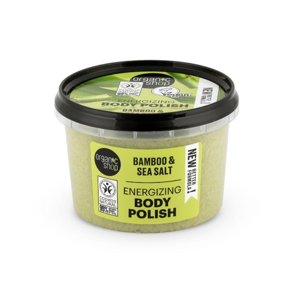 Organic Shop Bamboo & Sea Salt Energizing Body Polish 250ml