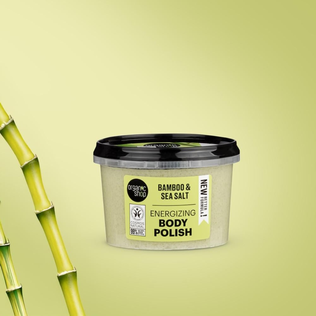 Organic Shop Bamboo & Sea Salt Energizing Body Polish 250ml