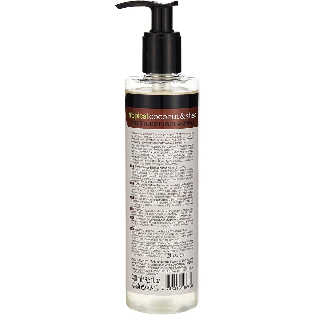 Organic Shop Coconut & Shea Moisturising Shampoo 280ml