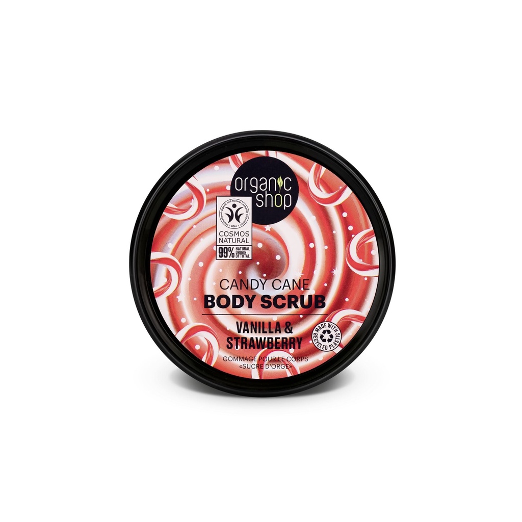 Organic Shop Vanilla & Strawberry Candy Cane Body Scrub 250ml