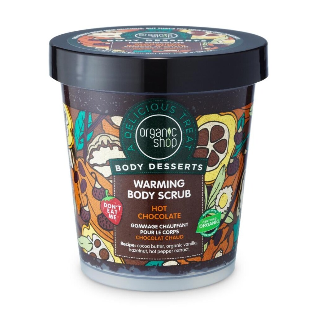 Organic Shop Hot Chocolate Warming Body Scrub 450ml
