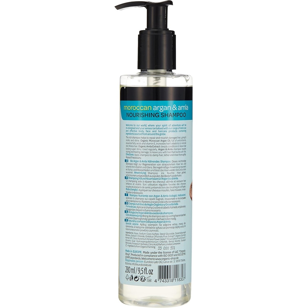 Organic Shop Moroccan Argan & Amla Shampoo 280ml