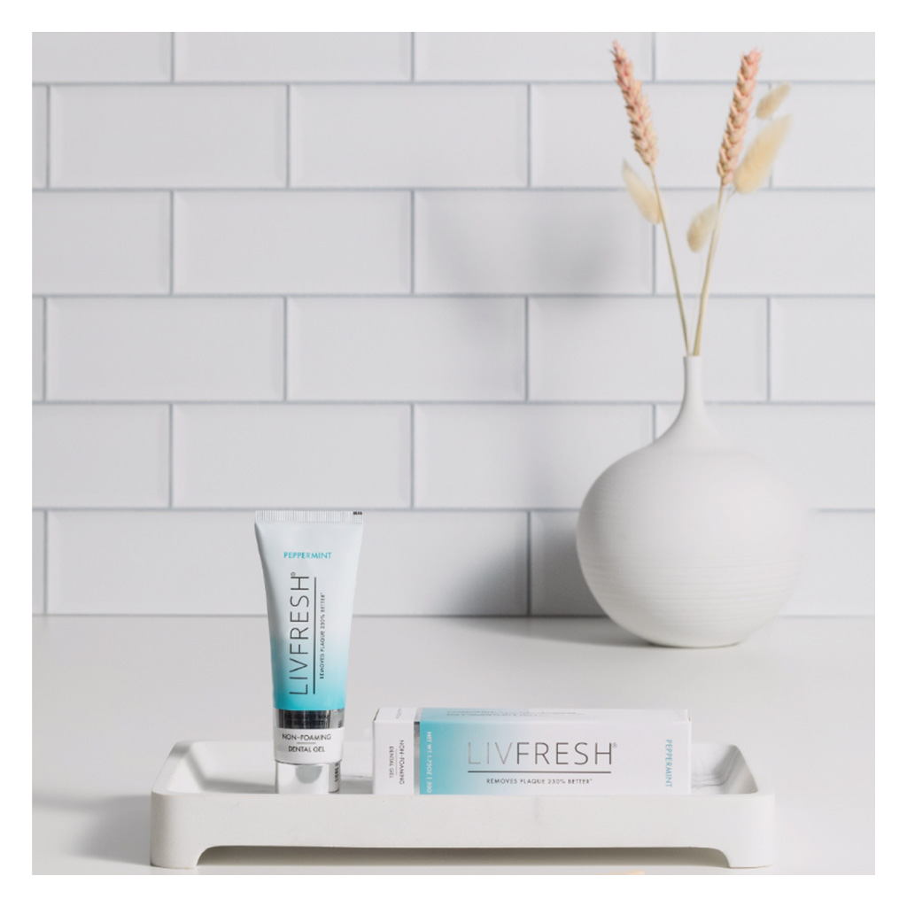 Livfresh Peppermint Whitening Non-Foaming Gel Toothpaste 50g