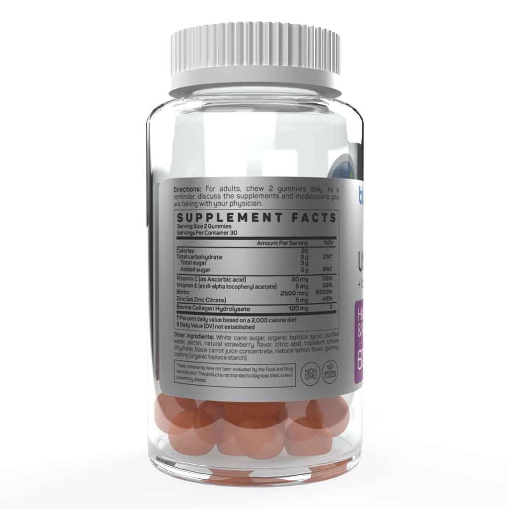 Blueberry Naturals Ultra Collagen + Vitamin C & Biotin Adult Gummies, Pack of 60’s