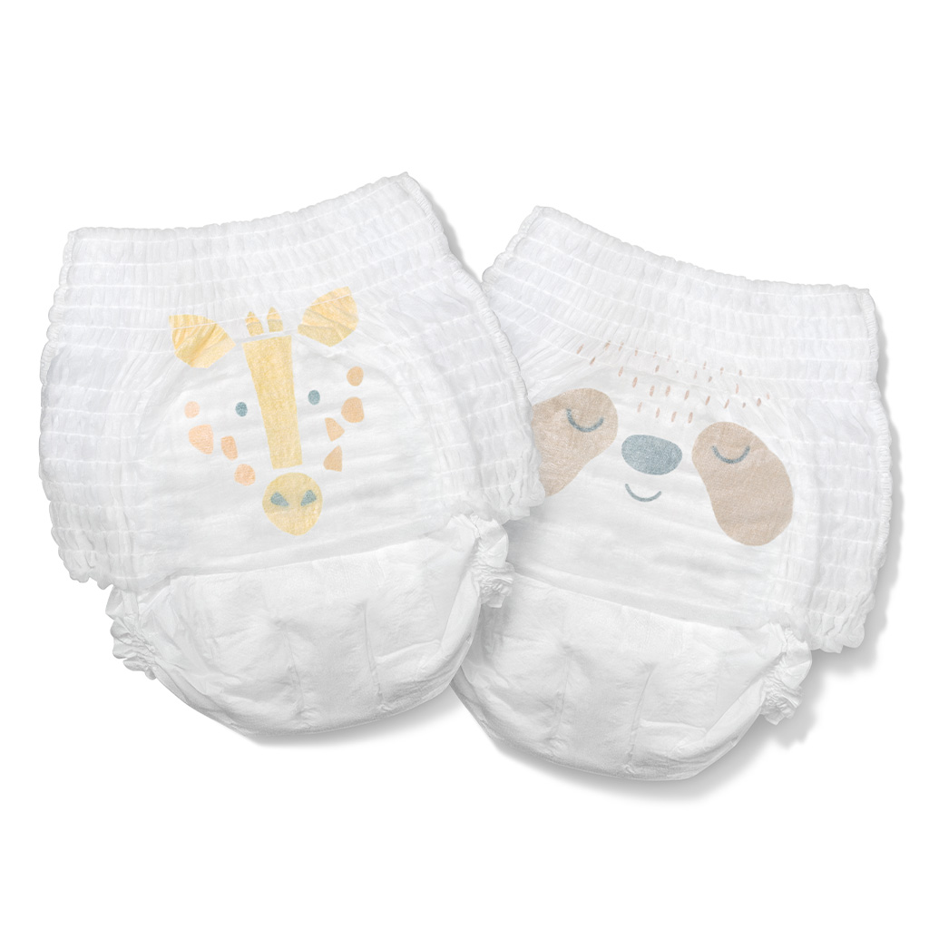 Kit & Kin Eco Friendly Hypoallergenic Size 7 Baby Nappy Pants For 17+ Kg, Pack of 16's