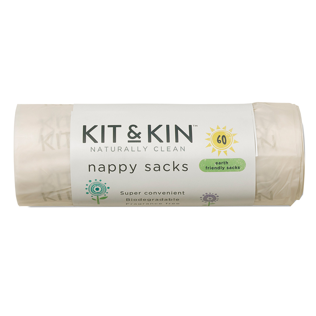 Kit & Kin Biodegradable Nappy Sacks, Pack of 60’s