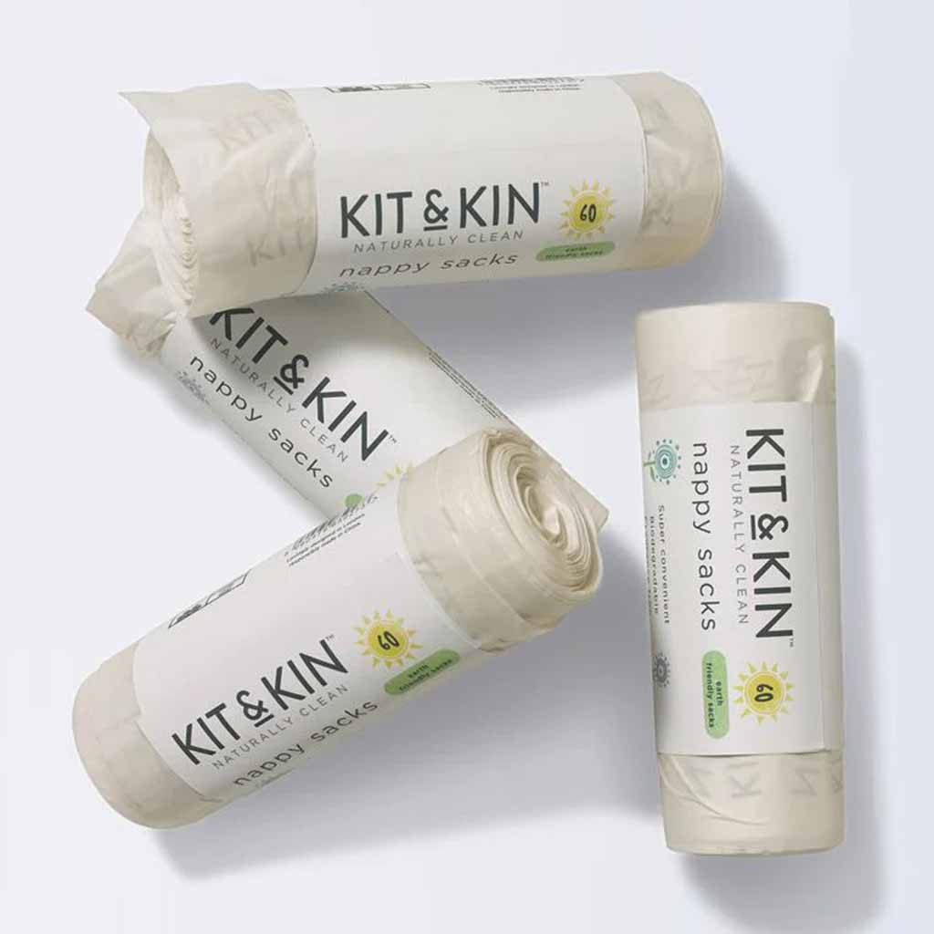 Kit & Kin Biodegradable Nappy Sacks, Pack of 60’s